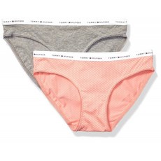 [미국 직구]타미힐피거 여성 프린트 면 언더웨어 팬티 멀티 2팩 MZ157570713658