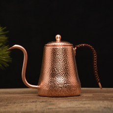 커피드립포트 구리 주전자 손잡이 티팟 노즐 캠핑 순동, A. 500ml 작은 커피 메이커