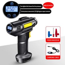 고압 펌프 휴대용 타이어 에어 차량용 12v 다기능 220v 펌프 전기, 없음, 2) WIRELESS