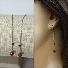 원석루비귀걸이