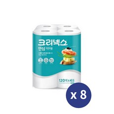 크리넥스 안심클래식 키친타올 120매4롤 x8팩, 상품