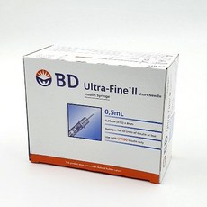 BD울트라파인 0.5ml 인슐린 주사기 8mm 31G 100개, 1팩, 100개입