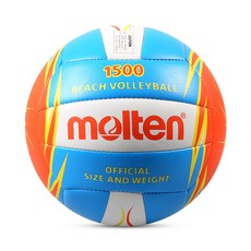 MOLTEN모텐 경기 트레이닝 소프트레더 배구볼 V5B1500, 비치발리볼 회오리바람 블루