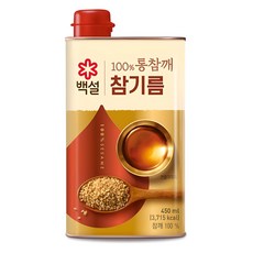 백설 100% 통참깨 참기름, 1개, 450ml 1개, 450ml