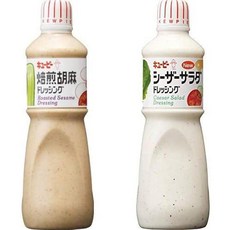 キユーピー 일본직구 세트 구매 큐피 구이 깨 드레싱 1L + 시저 샐러드, 2개