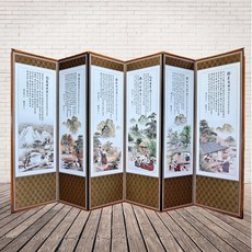 6폭 병풍종합 제사병풍, 11- 46번. 6폭부모고급형-추사, 1개