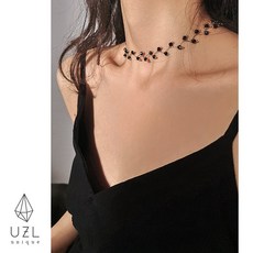초커 90년대스타일 레트로비즈초커 펜트하우스이지아패션 쇼메목걸이 H목걸이 손안에마트