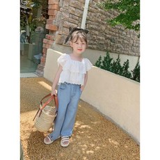 여아민소매블라우스