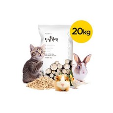 한삽뚝딱 고양이모래 우드펠렛 20kg 흡수형 베딩 - 한삽뚝딱 고양이모래 우드펠렛 20kg 흡수형 베딩, 1개