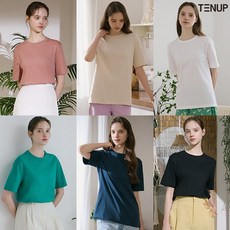 [KT알파쇼핑]텐업 24SS 여성 코튼 100% 튜블러 티셔츠 6종