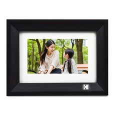 Kodak 전자 앨범 스마트 디지털 사진 프레임 디스플레이 고화질 사진 플레이어 액자, 7 인치 블랙+16G U(사진재생)