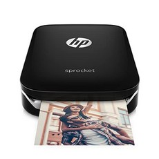 HP Sprocket 휴대용 포토 프린터 2x3 "점착 용지에 소셜 미디어 사진 인쇄-검정 (X7N08A)