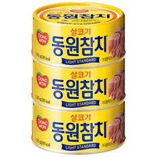 데일즈기획 동원 살코기 라이트스탠다드 참치, 135g, 3개
