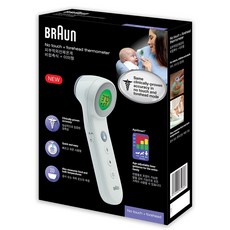 브라운 피부적외선 체온계 BNT400 (비접촉식+이마형), 1개