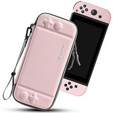 tomtoc Carry Case for Nintendo Switch Ultra Slim Hard Shell with 10 Game Cartridges Protective Ca, One Color_Pink, One Color_Pink, 상세 설명 참조0