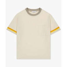 리버클래시 24SS LKS41353크림 컬러리브 포켓 반팔 티셔츠