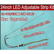[해외] 50pcs 540mm 가변 밝기 ccfl led 백라이트 스트립 키트 업데이트 540mm 24inch lcd 모니터 bakclight 주도, 기타