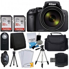 Nikon COOLPIX P900 디지털 카메라 + Transcend 2X 32GB 메모리 카드 (64GB) + 무선 리모콘 + 디지털 카, 단일상품