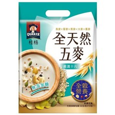 QUAKER 桂格 全天然五麥 嚴選十六 無添加糖 10包, 220g, 1袋
