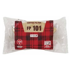 칼리타 커피 필터 브라운 1-2인용 FP101, 1개, 100개 1개, 100개
