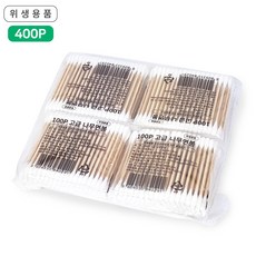 고급나무면봉 400PCS/위생면봉/멸균/아기/유아/고급면봉/4p중포장, 400개, 400개
