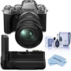 Fujifilm X-T4 Mirrorless Digital Camera with XF 16-80mm f4 R OIS WR Lens Silver Vertical Battery G, One Color_One Size, 상세 설명 참조0, 상세 설명 참조0