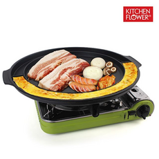 키친플라워 계란찜구이판 37cm 고기판 불판 구이팬 구이판 고기불판 NY-2499 hnkv, 상세페이지참조(), 1개