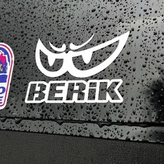 베릭 로고 스티커 BERIK 오토바이 차량용 스티커, S, 1개, 옐로우