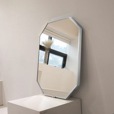 [브래그디자인] 5mm 두꺼운 거울 450x600 팔각 거울 (화이트골드), 화이트골드