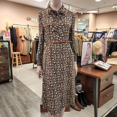 BCBG 비씨비지 가을22 클로버 프린트 원피스 B2C8O632