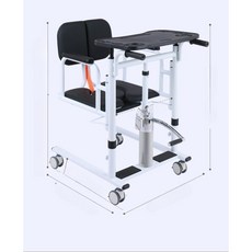 환자 리프트 이동 장치 휠체어 화장실 이송, 블랙, 1개