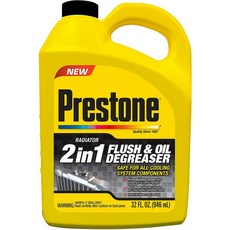 Prestone AS110 라디에이터 플러시 및 그리스 제거기 32온스, 단일옵션