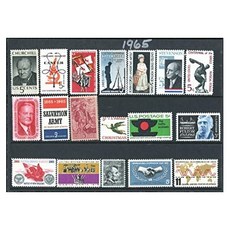 미국 우체국 부서에서 1965 년에 발행 한 우표 세트를 쇼핑하십시오. (18 총 우표) 1965 년까지 미국 우체, 상세 설명 참조0