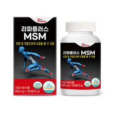 라파플러스 MSM 120정(30일분) 엠에스엠 글루코사민 상어연골추출분말 함유 관절 연골 영양제 건강기능식품, 4개, 72g