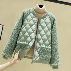 MOSAIRATION여성용 하이넥 숏 패딩 겨울 경량 점퍼