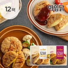 아임닭 [아임닭] 닭가슴살 더블스테이크100g 2종 12팩, 01_더블스테이크 2종 혼합 12팩, 상세설명 참조