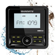 해양 보트 라디오 수신기 Bluetooth IPX5 방수 스테레오 2.8 LCD 디스플레이 7색 버튼이 있는 디지털 헤드 유닛 | AM FM MP3 USB 보조 프리셋 EQ 하위, 1개
