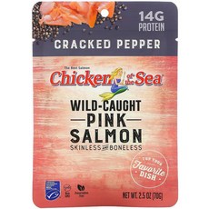 Chicken of the Sea 키친오브더씨 크랙페퍼 핑크 살몬 70g 4팩, 4개