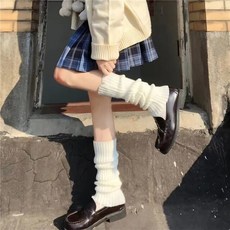 1+1 레그워머 발토시 니트 니삭스 스위트 걸 레그 워머 울 볼 발 커버 가을 겨울 힙 신제품