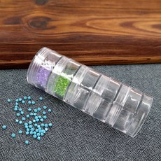 마미쏘잉 투명구슬케이스 5pcs -원형구슬케이스 비즈케이스 투명 악세사리보관함, 투명
