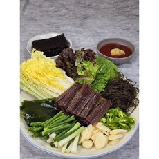 포항 구룡포 프리미엄 햇과메기 쫀득한 과메기 10미 20미 밀키트 야채세트 피데기 오빠네, 1세트, 20미 40쪽 야채세트