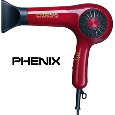 PHENIX 헤어드라이어 PD-1500 1200W, 레드 - pd-3501-ac