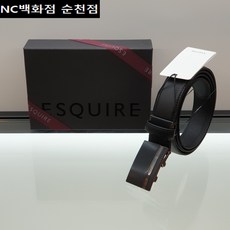 <에스콰이아>[선물포장 출고] 고급스러운 디자인 & 천연가죽 남성 자동벨트 ##독점판매 1위 50%할인## 매장 BEST제품!! [블랙]