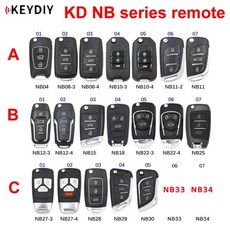 KEYDIY 다기능 원격 제어 NB 시리즈 NB04 NB083 NB084 NB10 NB11 NB12 NB15 NB18 NB29 NB30 KD900 URG200 KDX2, [01] A, [01] 01