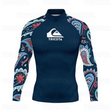 다이빙슈트 Guard 서핑 래쉬 가드 다이빙 슈트 수영복 긴 소매 수영 탑스 Uv 타이트 티셔츠, 69.ECLTRIC0109 - 5XL