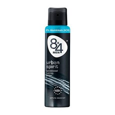 [독일] 592746 8x4 Men Urban Spirit Deodorant Spray with Sandalwood Nutmeg and Amber Aluminium Pack, 단일상품