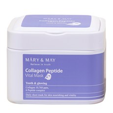 Mary&May 마리엔메이 Collagen Peptide Vital Mask 마리엔메이 콜라겐 펩타이드 바이탈 1일 1팩 뽑아쓰는 마스크팩 30매, 30개입, 1개