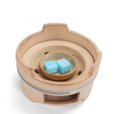 가정용 흙 화로 화덕 구이 캠핑 전골 숯 점토 스토브, 2. 24cm 이중용 숯불로