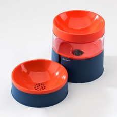 딩동펫 원형 레이어 급수식기, 레드, 1세트