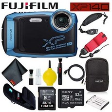 Fujifilm FinePix XP140 Waterproof Digital Camera 600020656 (Sky Blue) Accessory Bundle with Profess, One Color_One Size, 상세 설명 참조0, 상세 설명 참조0